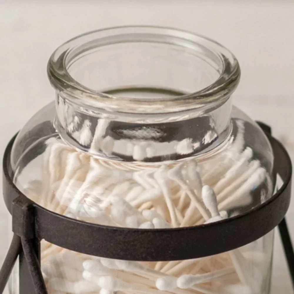 Glass Vanity Jar with Stand